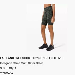 lululemon athletica Incognito Camo Green Bike Shorts